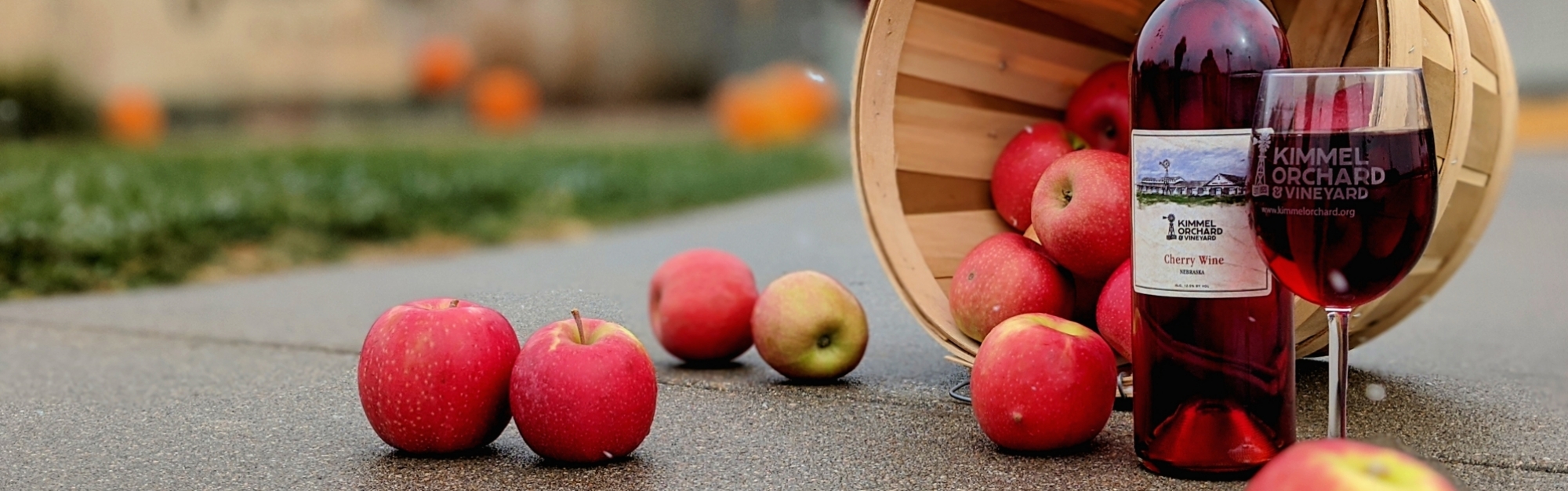 wine and apples