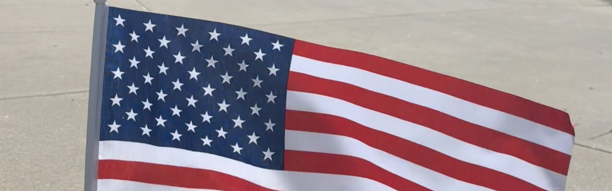 Flag and Apple barn
