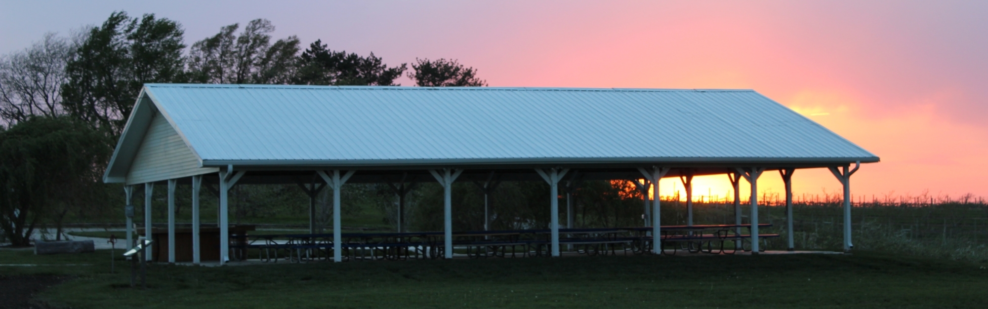 Pavilion at sunset