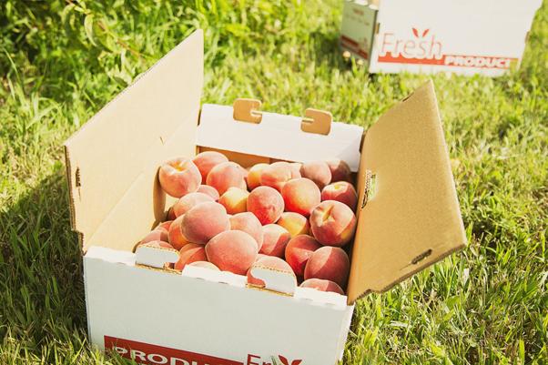 box of peaches
