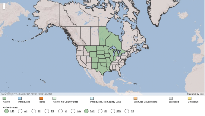 USDA Native Range Map