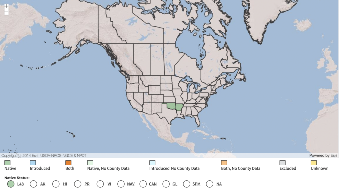 USDA Native Range Map