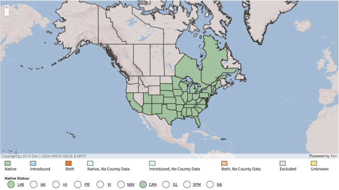 USDA Native Range Map