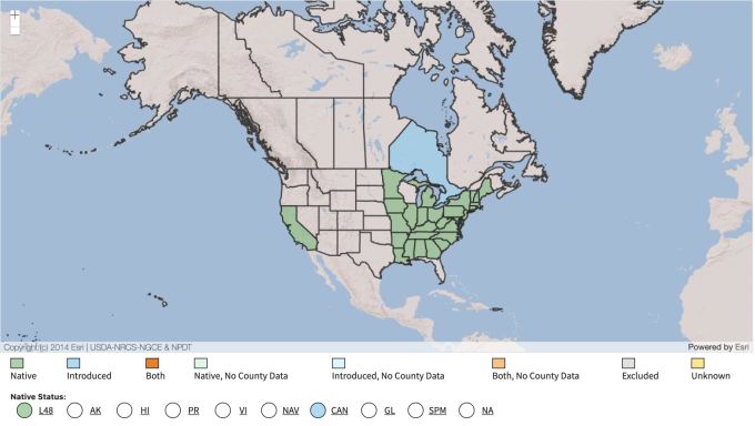 USDA Native Range Map