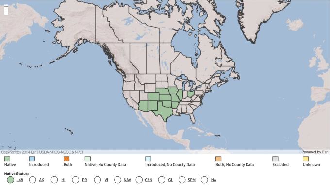 USDA Native Range Map
