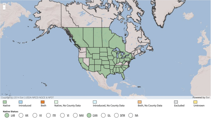 USDA Native Range Map