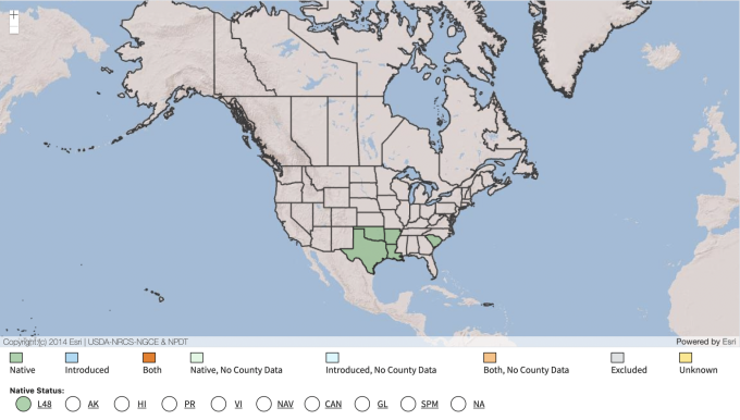 USDA Native Range Map
