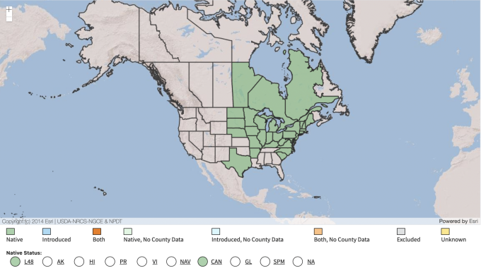 USDA Native Range Map