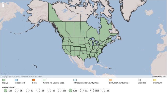 USDA Native Range Map