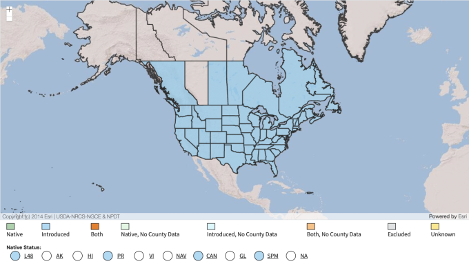 USDA Native Range Map
