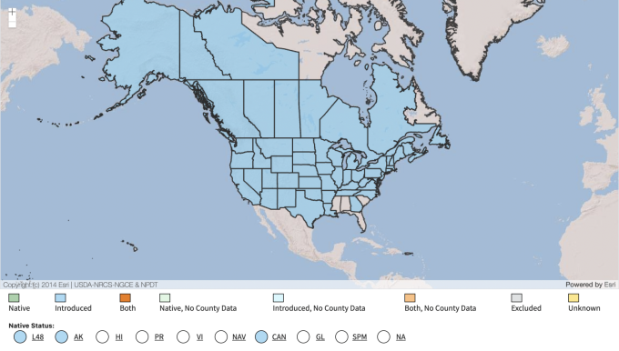 USDA Native Range Map