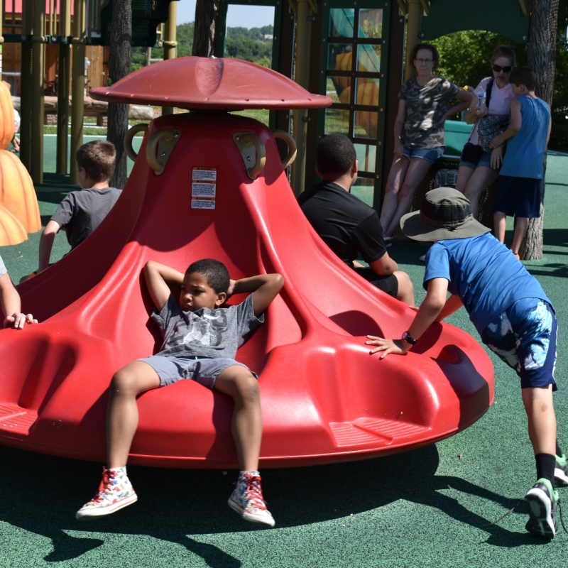 kid on playground